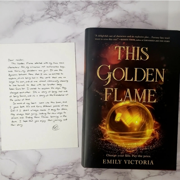 This Golden Flame, Emily Victoria, Signed Copy With Letter, Litjoy Crate, Used - Picture 2 of 8